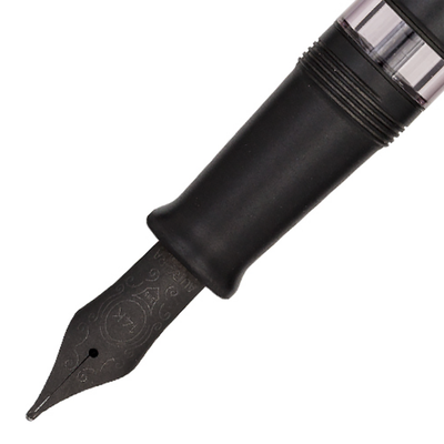 Aurora 88 Satin Black Penna Stilografica Finiture Rutenio