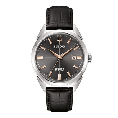 Orologio Bulova Sutton Automatico Quadrante Nero 41mm Cinturino pelle