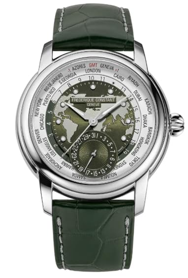Frederique Constant Geneve Orologio manifattura worldtimer edizione limitata FC-718KWM4H6