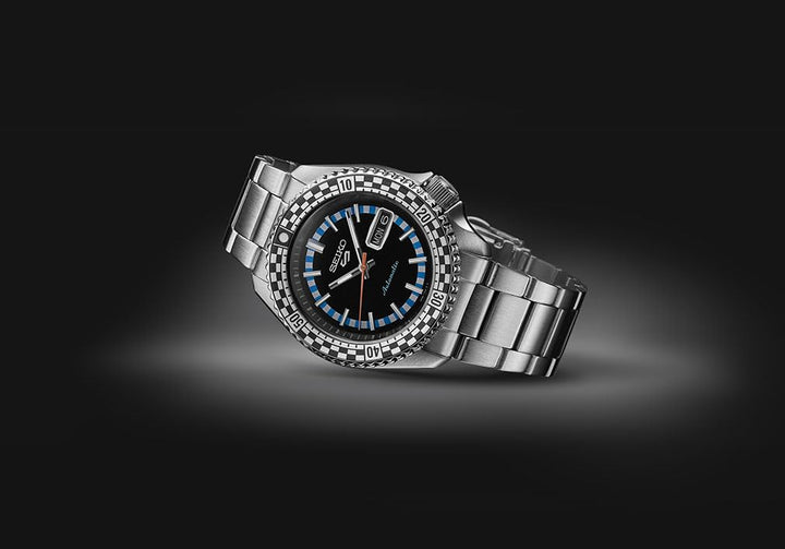 Seiko 5 Sport Orologio Checker Flag Quadrante Nero Special Edition