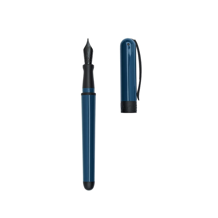 Pineider Avatar UR Blu Lapis Opaca Penna Stilografica Finiture Nero Matt