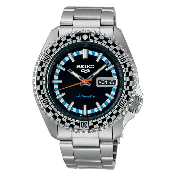 Seiko 5 Sport Orologio Checker Flag Quadrante Nero Special Edition