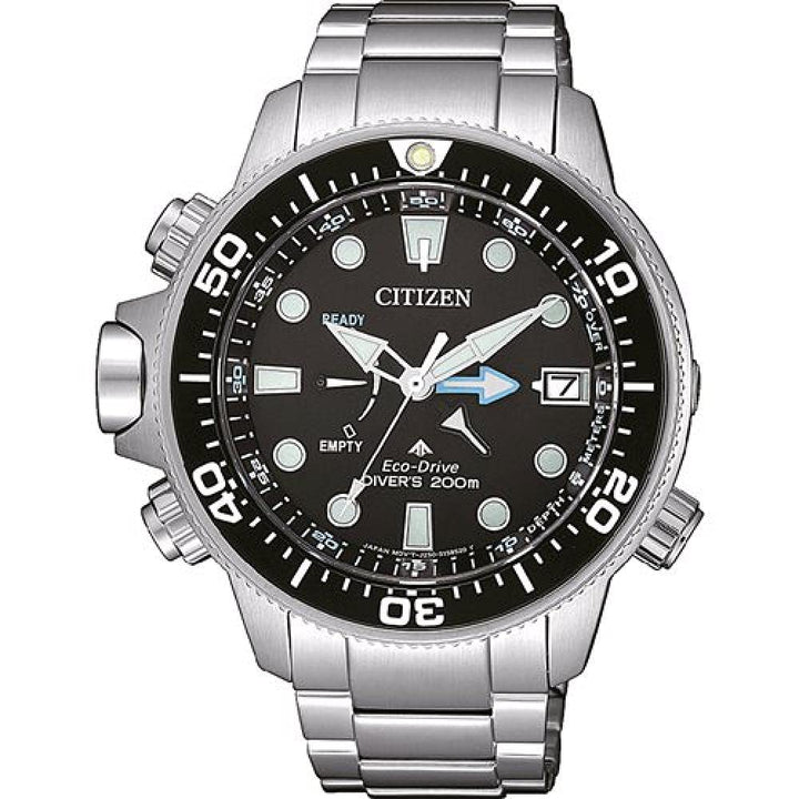 Orologio Citizen Aqualand Eco-Drive Diver 200mt Cinturino Acciaio Nero BN2031-85E