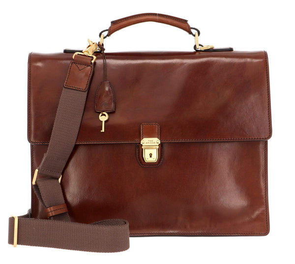 Cartella Lavoro The Bridge Story Pelle Marrone e Tracolla removibile PC 13