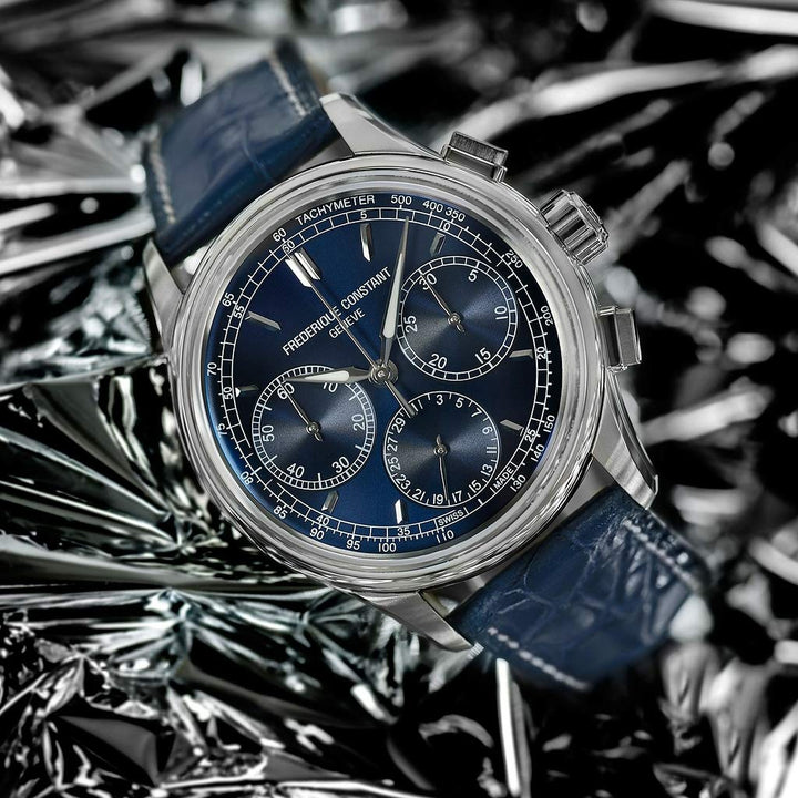 Orologio Frederique Constant Uomo Geneve Classic FlyBack Chrono Blue FC-760N4H6