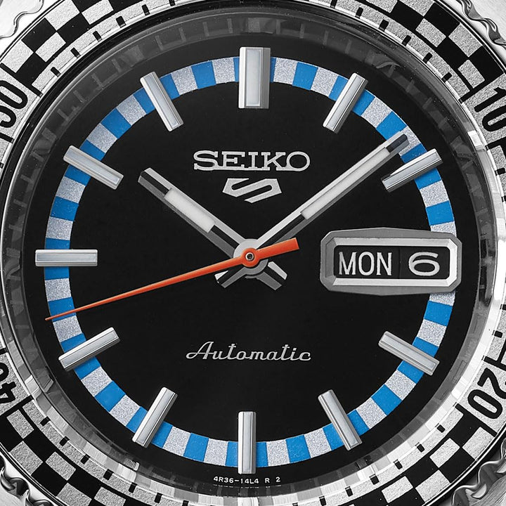 Seiko 5 Sport Orologio Checker Flag Quadrante Nero Special Edition