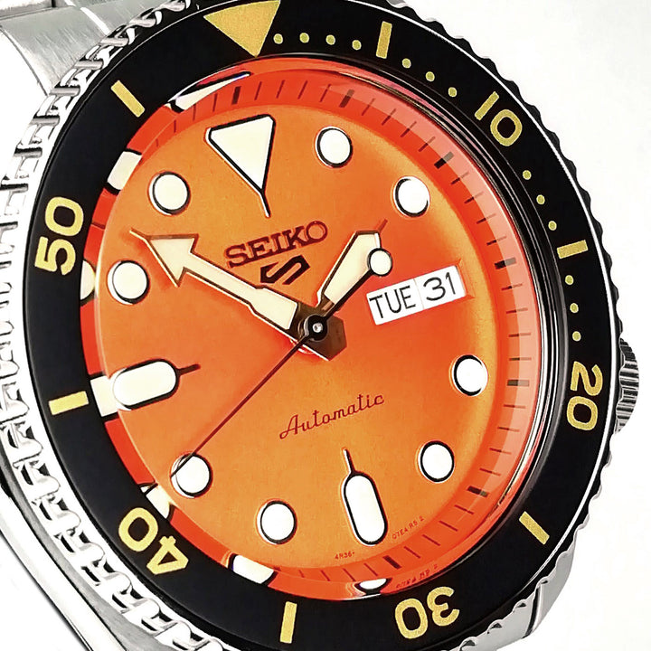 Orologio Seiko 5 Sport Automatico Quadrante Arancione SRPD59K1 Uomo Donna 42.5mm Nuovo Nemo