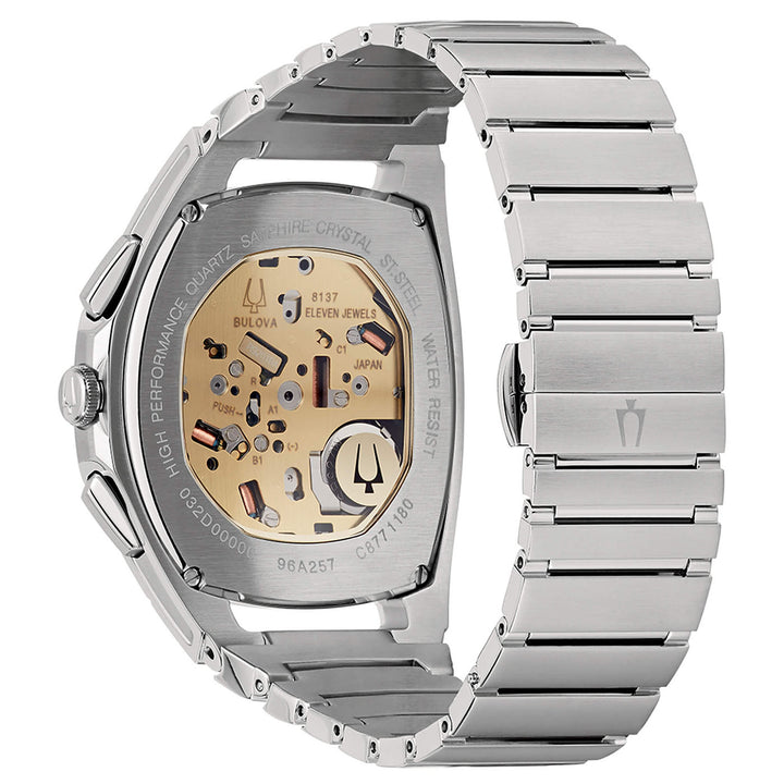 Bulova Orologio Curv Progressive Quarzo Crono Quadrante Blu 42mm