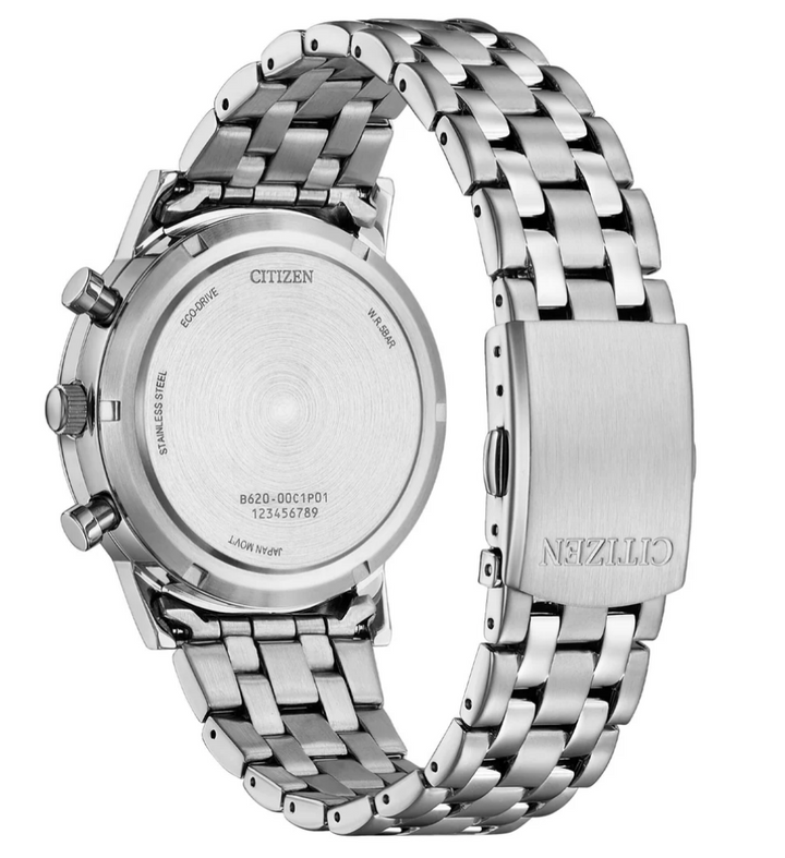 Citizen Orologio OF 2025 Crono Classic Acciaio Quadrante Nero