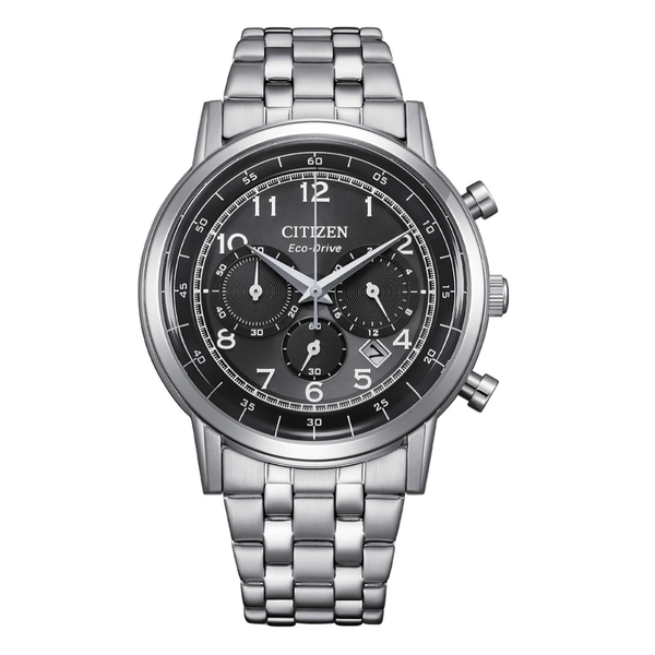 Citizen Orologio OF 2025 Crono Classic Acciaio Quadrante Nero