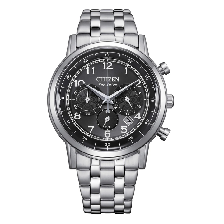 Citizen Orologio OF 2025 Crono Classic Acciaio Quadrante Nero