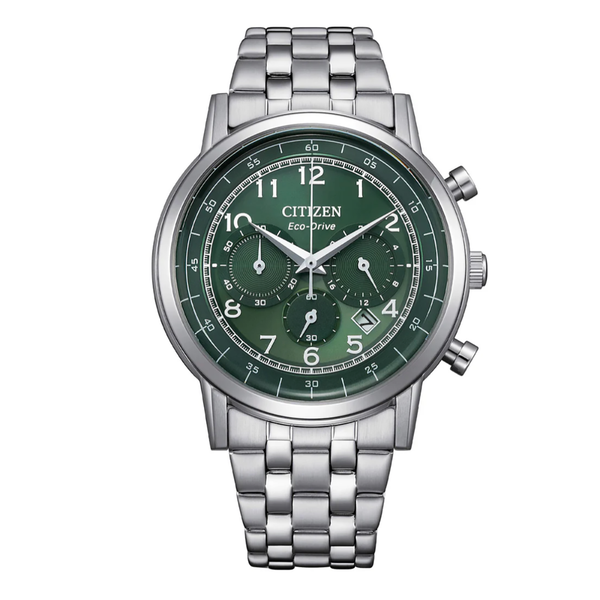 Orologio Citizen OF 2025 Chrono Classic Acciaio Quadrante Verde CA4630-53X
