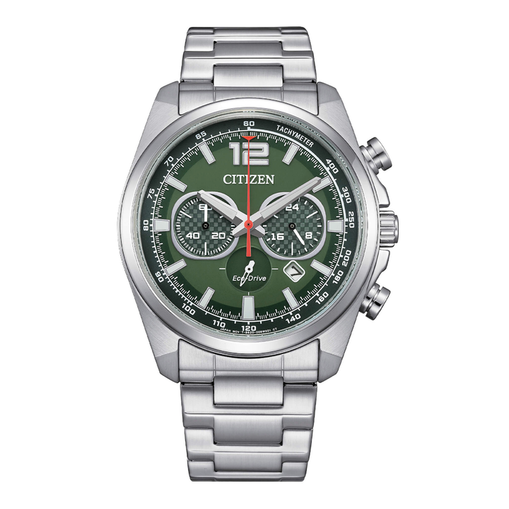 Orologio Citizen OF 2025 Racing Chrono Acciaio Quadrante Verde Verde CA4640-50X