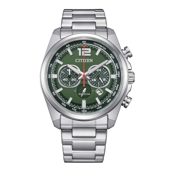 Orologio Citizen OF 2025 Racing Chrono Acciaio Quadrante Verde Verde CA4640-50X