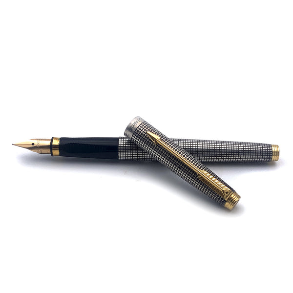 Parker Penna stilografica Ciselé Argento Massiccio