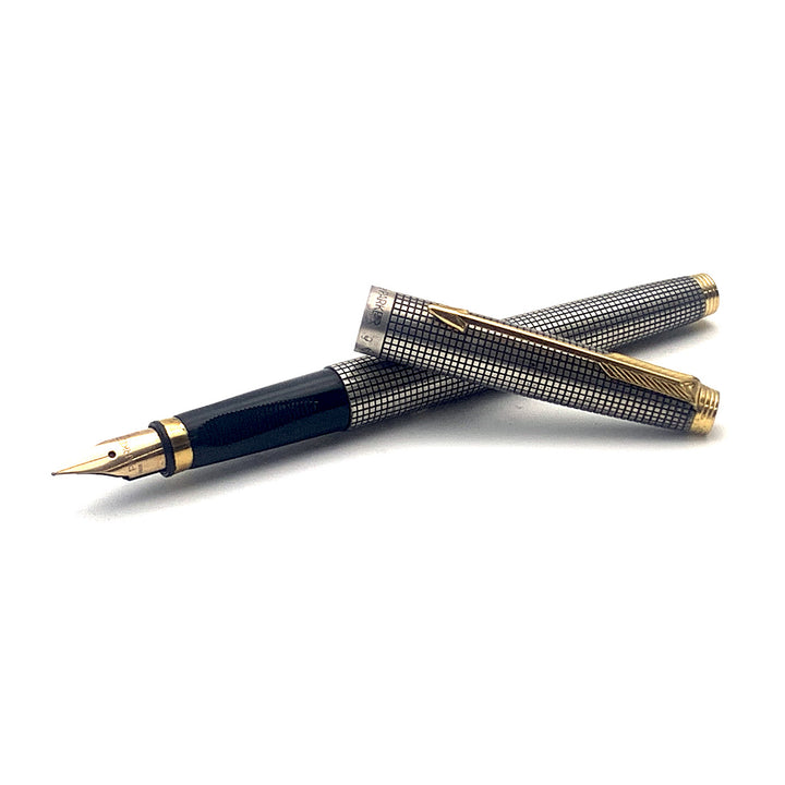 Parker Penna stilografica Ciselé Argento Massiccio