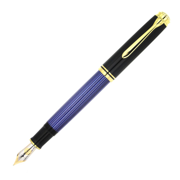 Pelikan Souver&agrave;n Penna Stilografica Nera Verde M800 Finiture Oro Pennino Medium