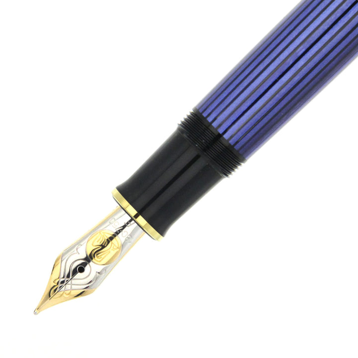 Pelikan Souver&agrave;n Penna Stilografica Nera Verde M800 Finiture Oro Pennino Medium