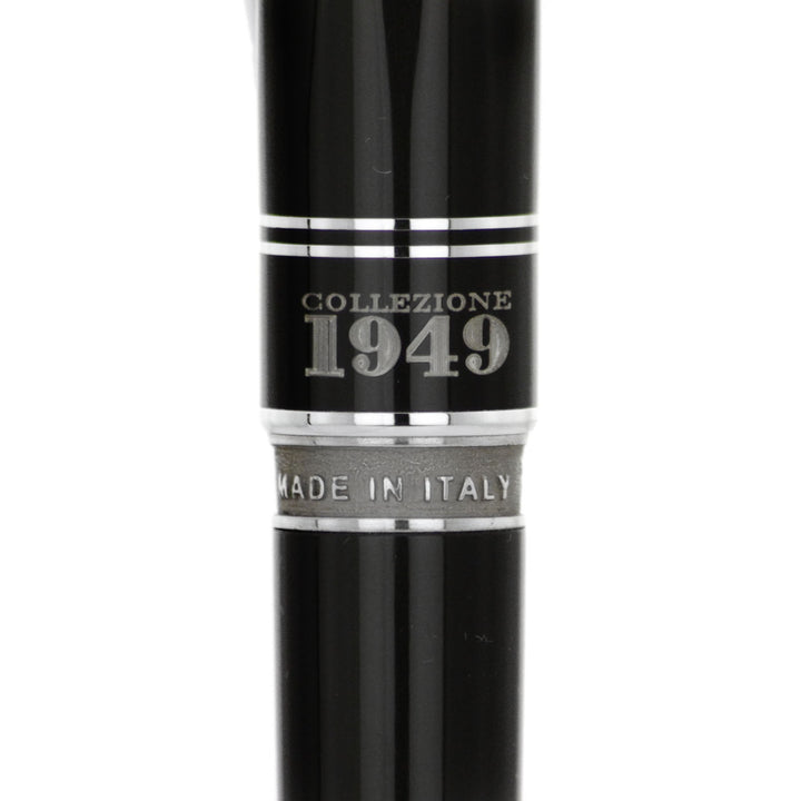 Pineider 1949 Sketch Pen Nero Veretta Refinitura Argento 925