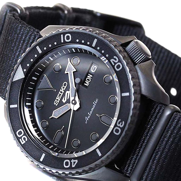 Orologio Seiko 5 Sport Nato Automatico Quadrante Nero SRPD79K1 Uomo Donna 42.5mm Nuovo