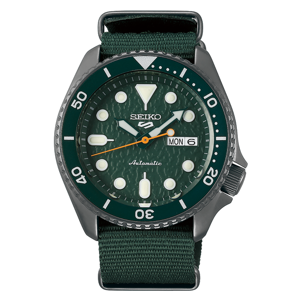 Orologio Seiko 5 Sport Nato Automatico Quadrante Verde SRPD77K1 Uomo Donna 42.5mm Nuovo