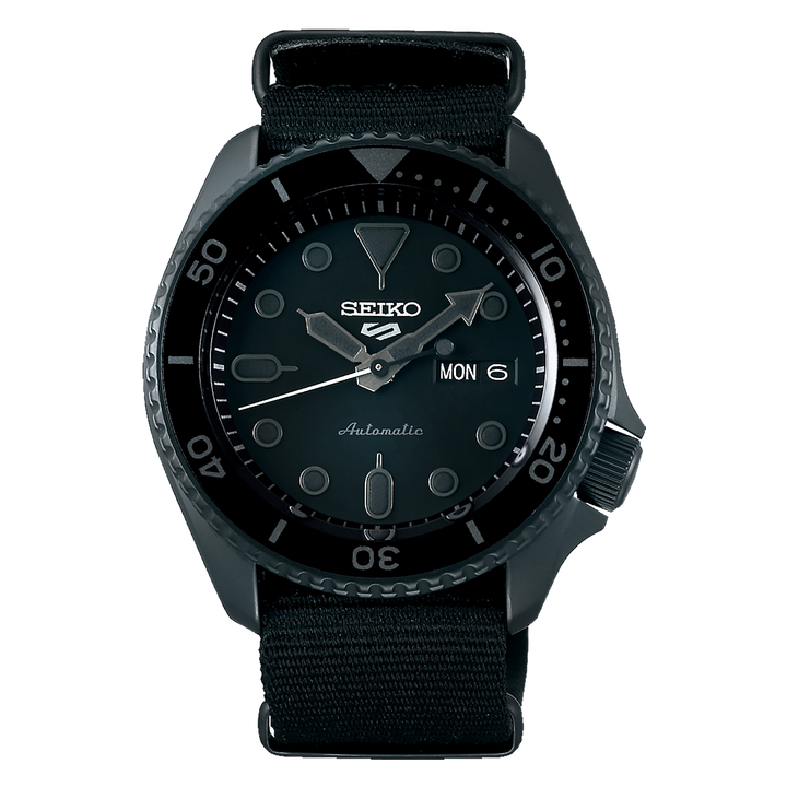 Orologio Seiko 5 Sport Nato Automatico Quadrante Nero SRPD79K1 Uomo Donna 42.5mm Nuovo