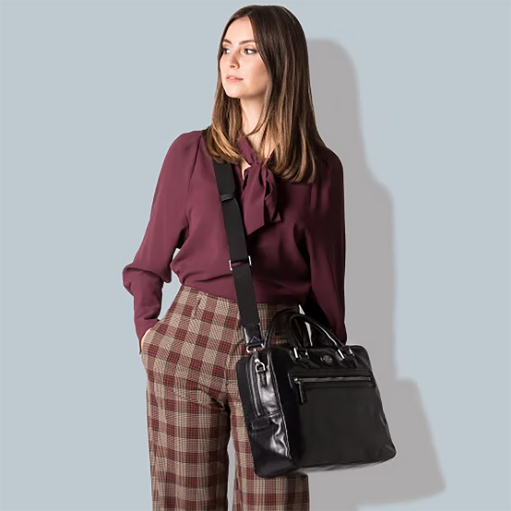 The Bridge Borsa Lavoro a Cartella Linea Story Pelle Nera 