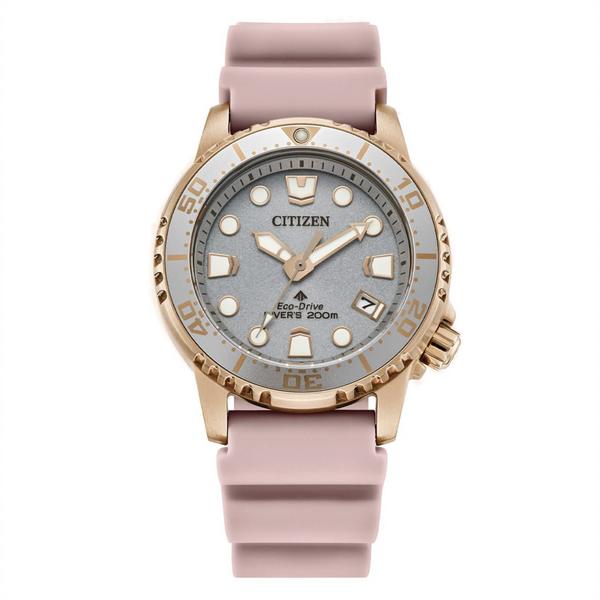 Orologio Citizen Promaster Diver Eco Drive Cassa Oro Silicone Rosa