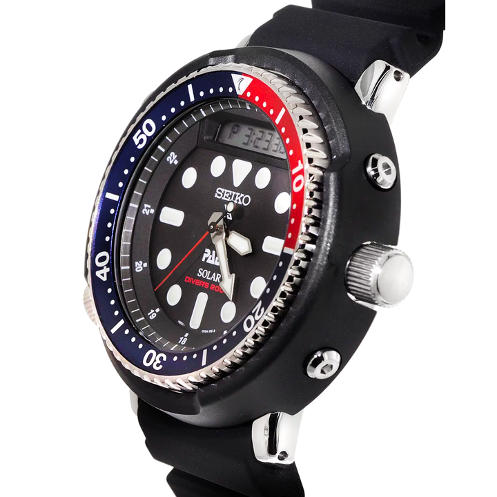 Orologio Seiko Quartz Solar Prospex Automatic Diver Pepsi Blu Rosso SNJ027P1