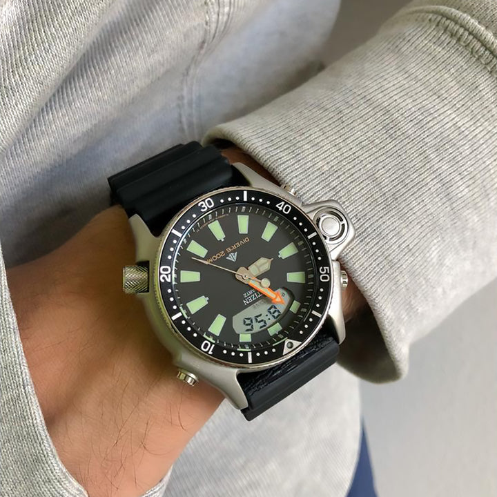 Citizen Orologio Aqualand I 200mt Nera Cinturino Silicone JP2000-08E
