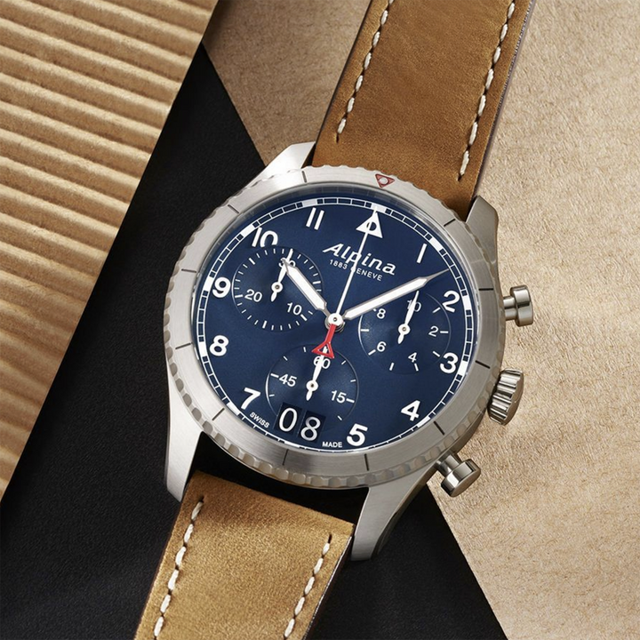 Alpina Orologio Startimer Big Date Pilot Cronografo 