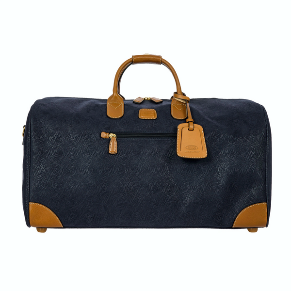 Borsa da viaggio Brics Firenze Life borsone, Blu e Cognac BLF20202