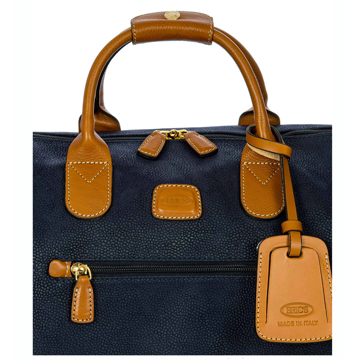 Borsa da viaggio Brics Firenze Life borsone, Blu e Cognac BLF20202