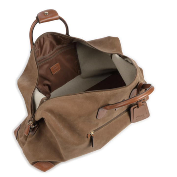 Borsone da viaggio Bric's Life Line HoolDall Camel e Cognac