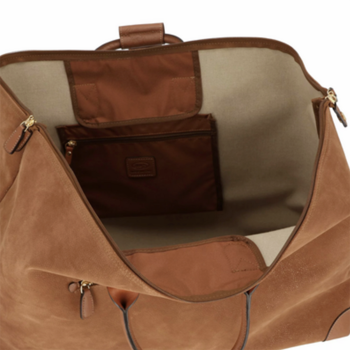 Borsone da viaggio Bric's Life Line HoolDall Camel e Cognac