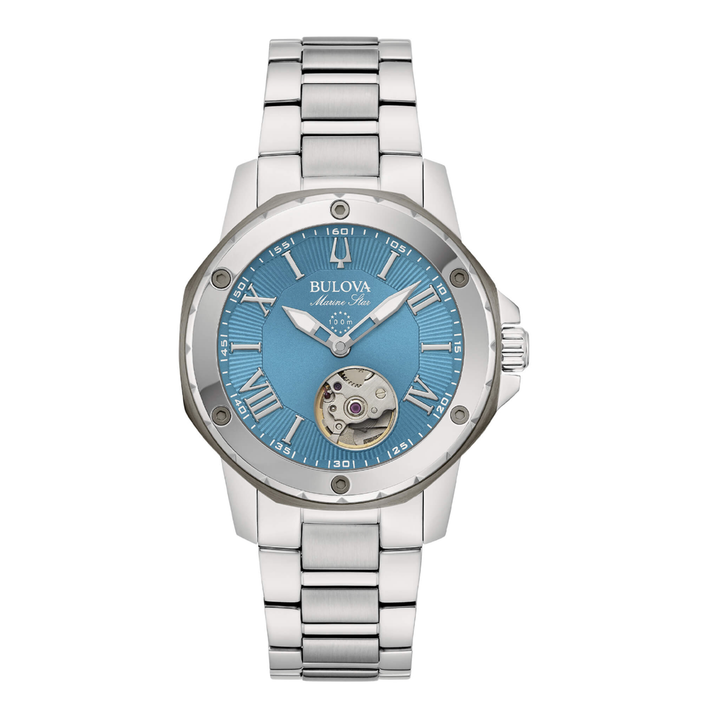 Bulova Orologio Marine Star Lady Automatic Blue Dial 35 mm 98L317