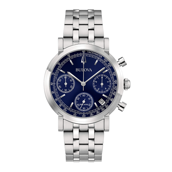 Orologio Bulova Chrono Alta Precisione 262Khz Quadrante Nero 98B458