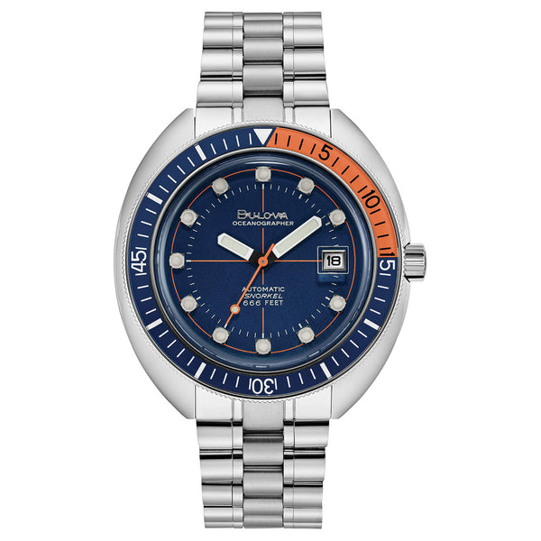 Bulova Orologio Oceanographer Devil Diver Automatic Quadrante Blu 44mm