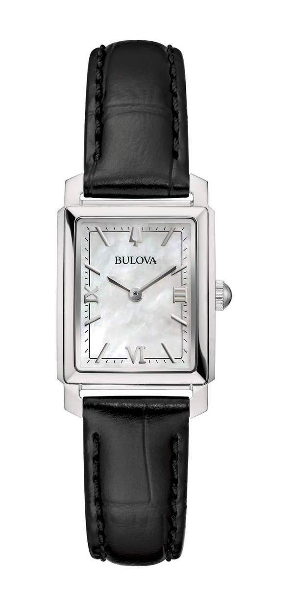 Orologio Bulova Sutton Tank Quarzo Madreperla Cinturino Pelle 96L330