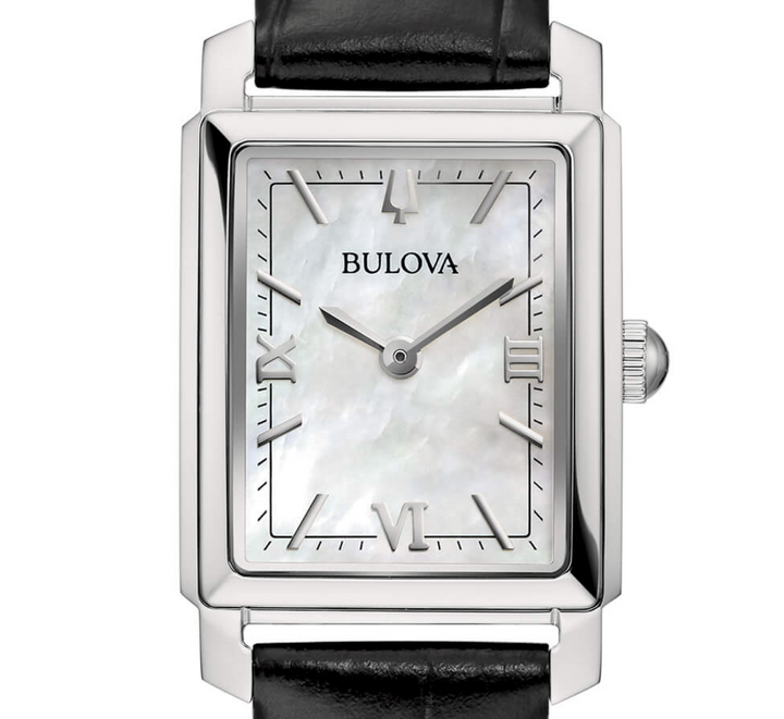 Orologio Bulova Sutton Tank Quarzo Madreperla Cinturino Pelle 96L330