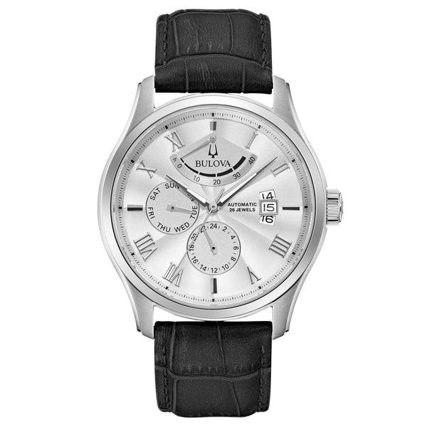 Bulova Orologio Wilton Automatico Quadrante Silver 43mm Small seconds Power reserve