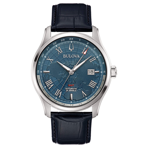 Bulova Orologio Wilton GMT Automatico Quadrante Blu 43mm