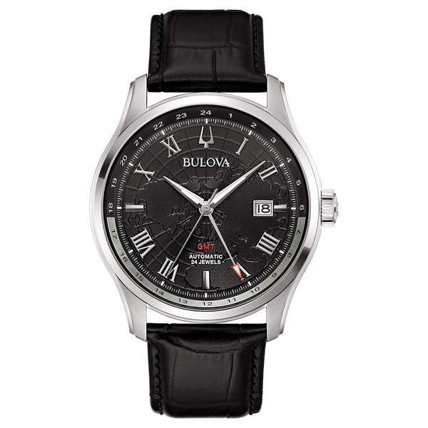 Bulova Orologio Wilton GMT Automatico Quadrante Nero 43mm