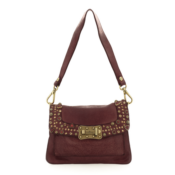 Campomaggi Agnese Borsa Afrodite in pelle borgogna rivetti C016500ND