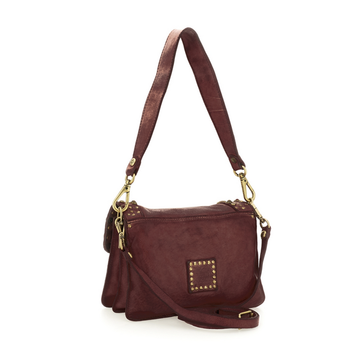 Campomaggi Agnese Borsa Afrodite in pelle borgogna rivetti C016500ND