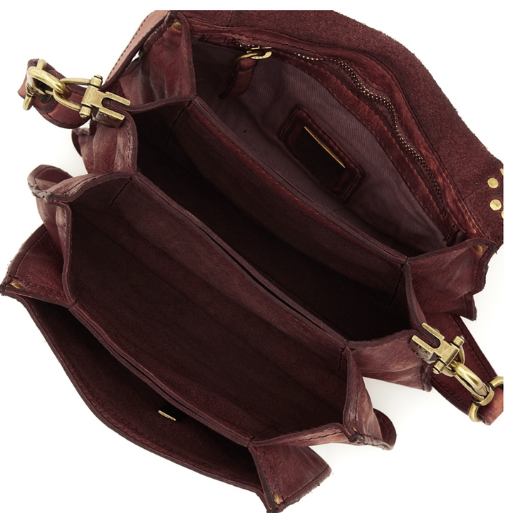 Campomaggi Agnese Borsa Afrodite in pelle borgogna rivetti C016500ND