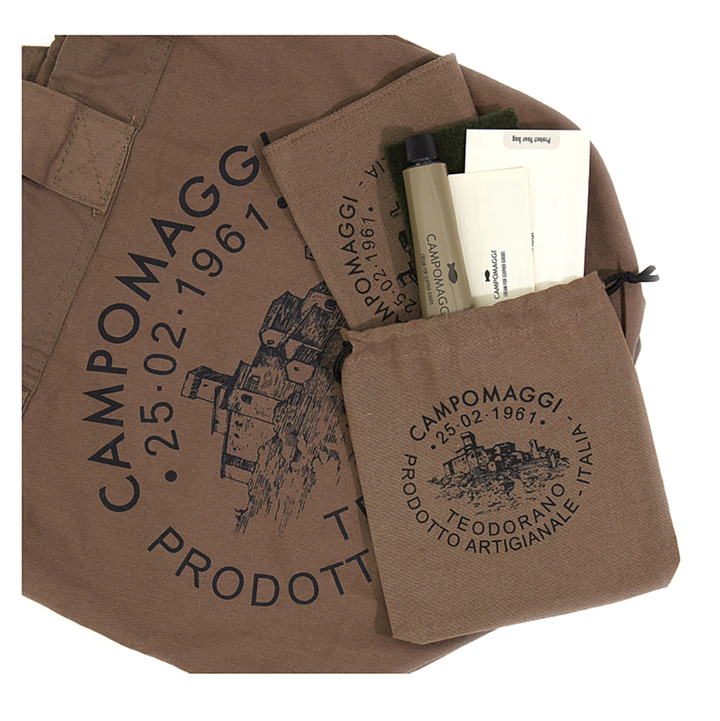 Campomaggi Agnese Borsa a Tracolla in pelle cognac e rivetti