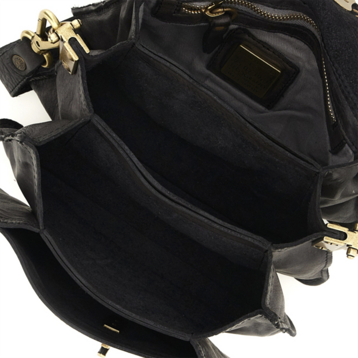 Campomaggi Borsa a tracolla Agnese pelle grigia borchie C016500ND