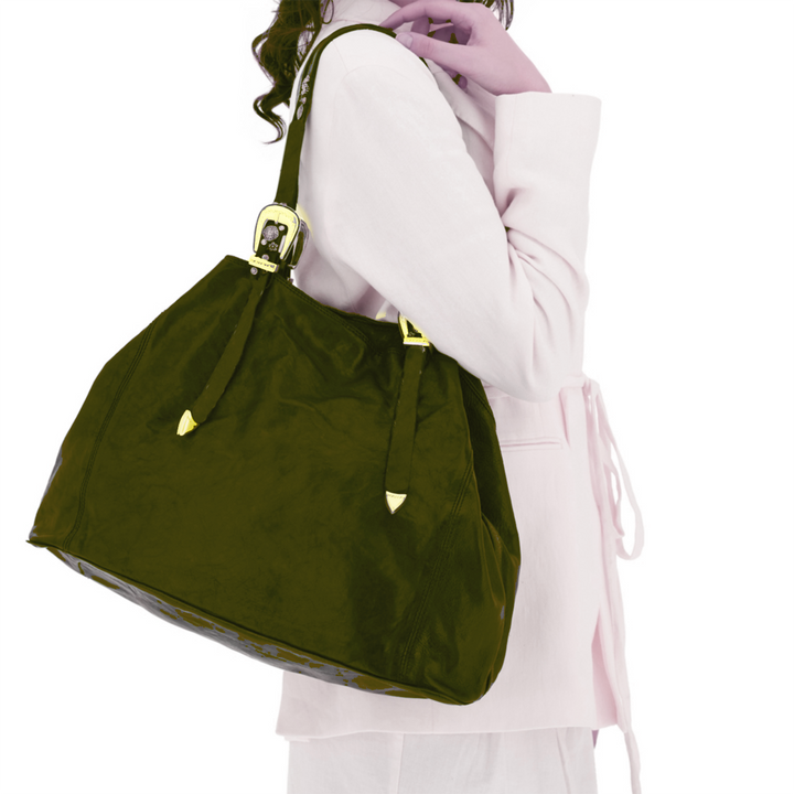 Campomaggi Lidia borsa shopper in pelle verde C022520ND