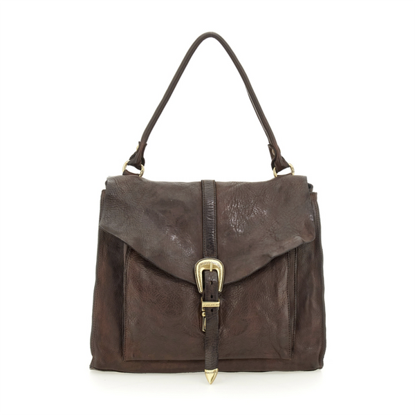 Campomaggi Cefalù Borsa a tracolla Porzia pelle marrone C042670ND